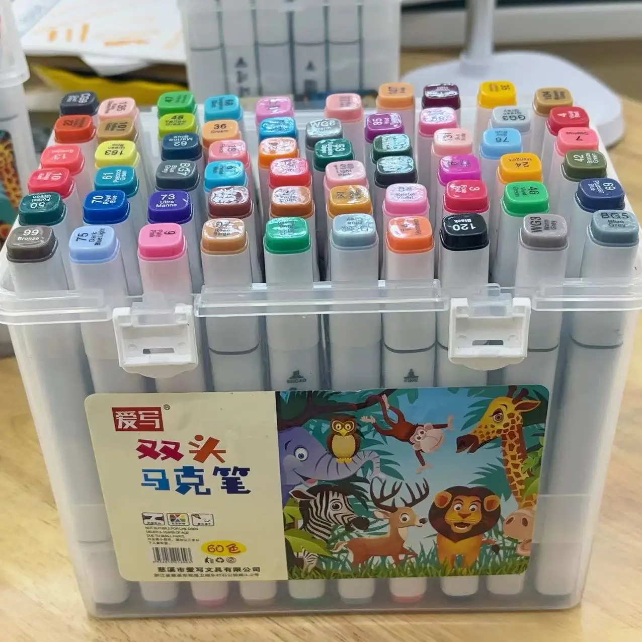 60Colors Watercolor Pen 1mm Fineliner Pen Brush Tip Stationery Set For School Student Marker Pen Promotion Pastel Highlighter