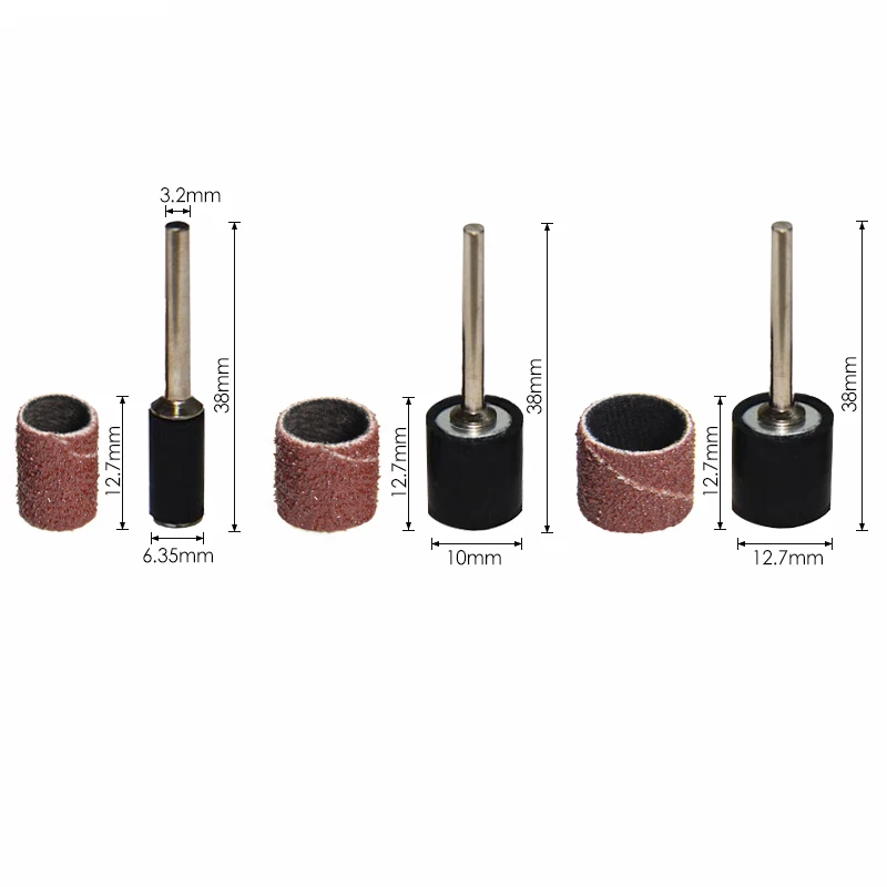 Набор абразивных шлифовальных лент и барабанов TASP 42 шт., наждачная бумага, роторные инструменты, аксессуары с оправками, зернистость 80 ~ 600