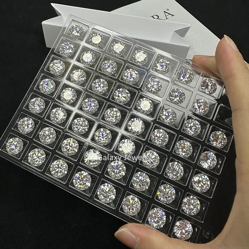 Galaxy Jewelry GRA Moissanite алмазные камни DEF Color VVS1 Loose лабораторные выращенные бриллианты круглой формы Лидер продаж