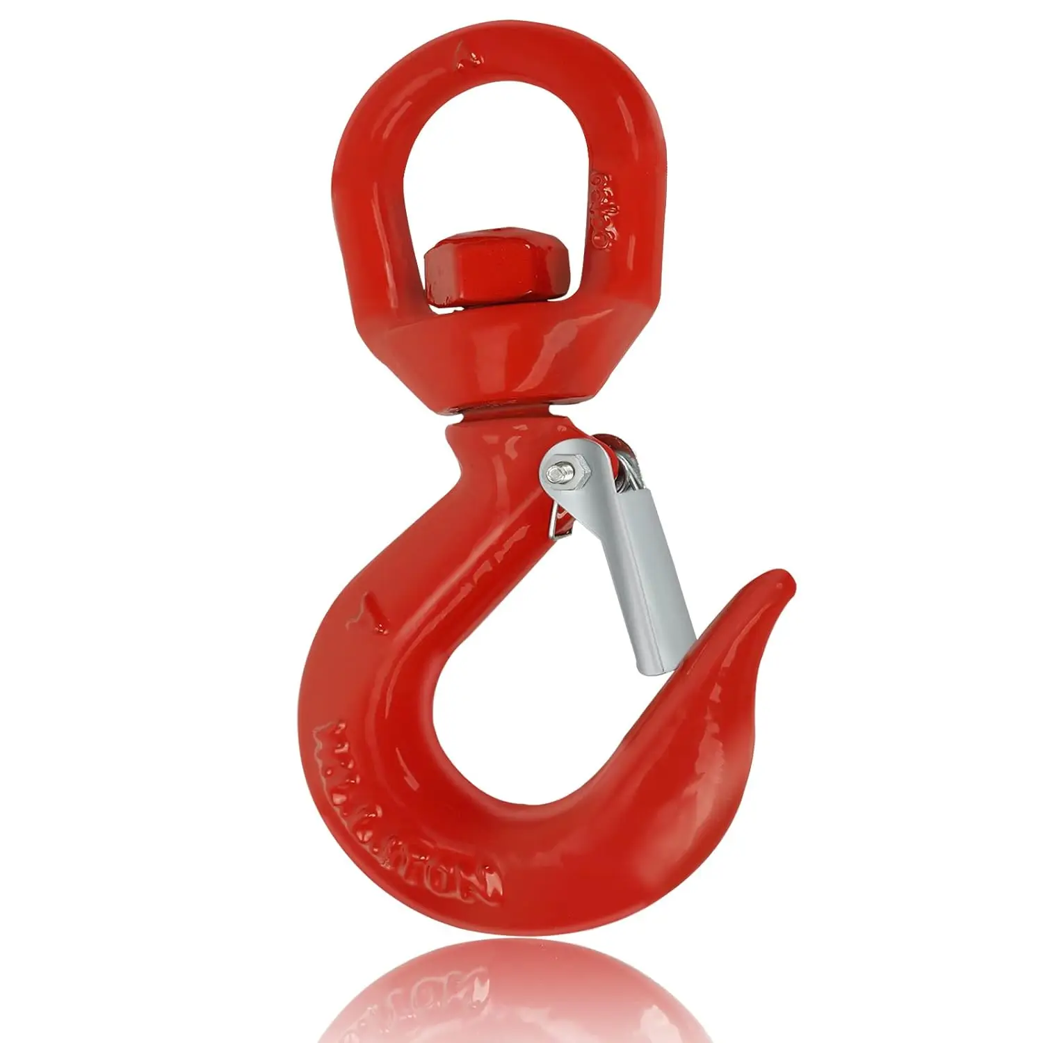 5000Lbs Lifting Hook with Latches Durable Rigging Powder Coating Swivel Hook for Factory Lifting