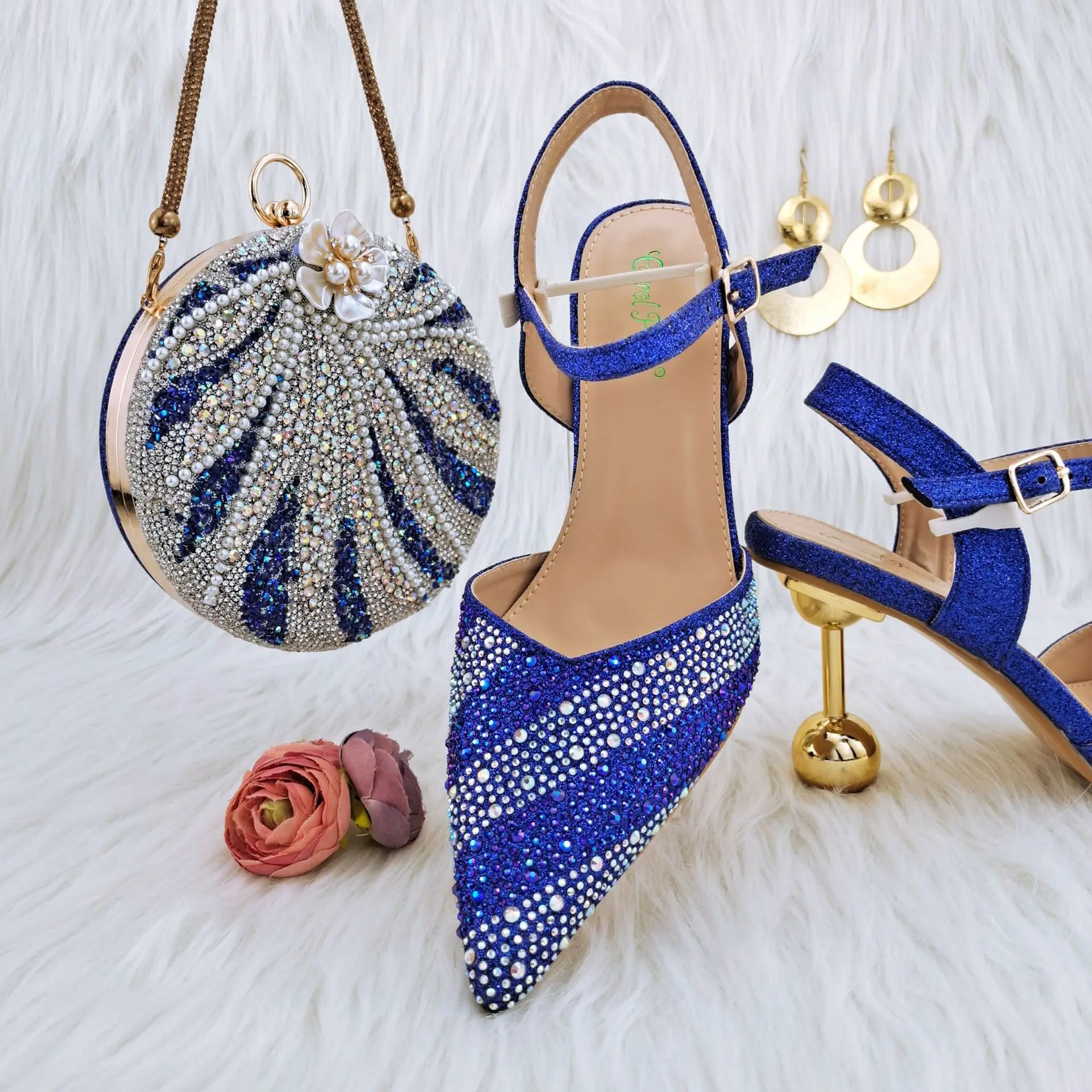 Professional sets italian shoes and bags to match women set heel sandals for women