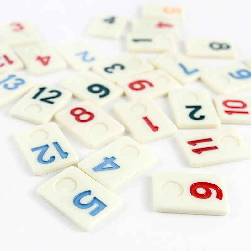 hot sale digital donimoes plastic rummy Mini Travel melamine rummy Tile Board Game for 4 player