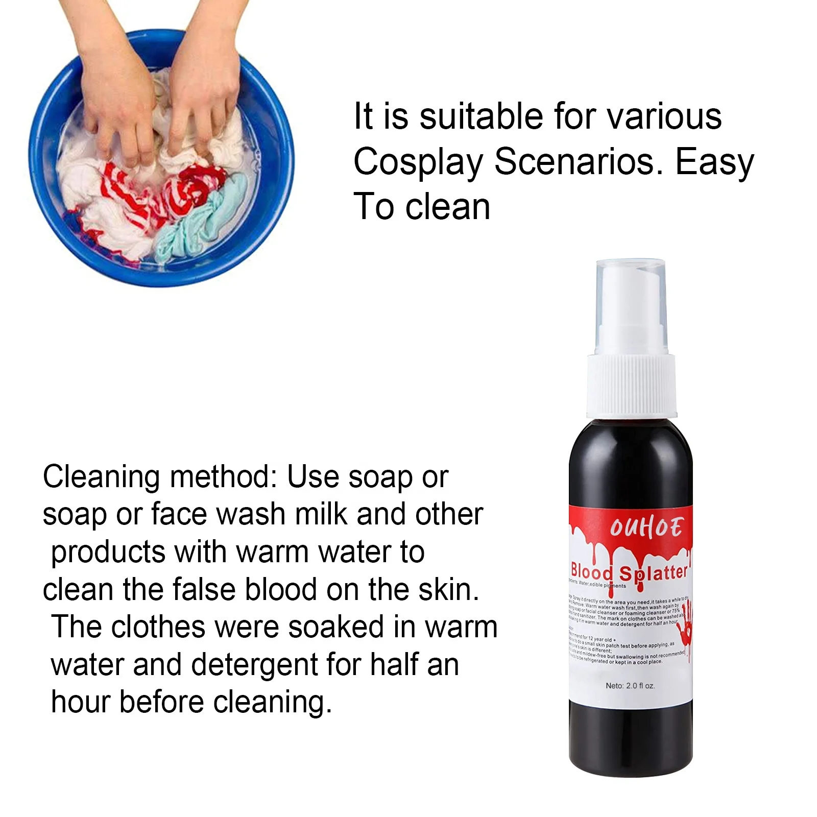 Customized party city fake blood with Quality Assurance incredible blood  for pranks halloween decoration cosplay OEM/ODM