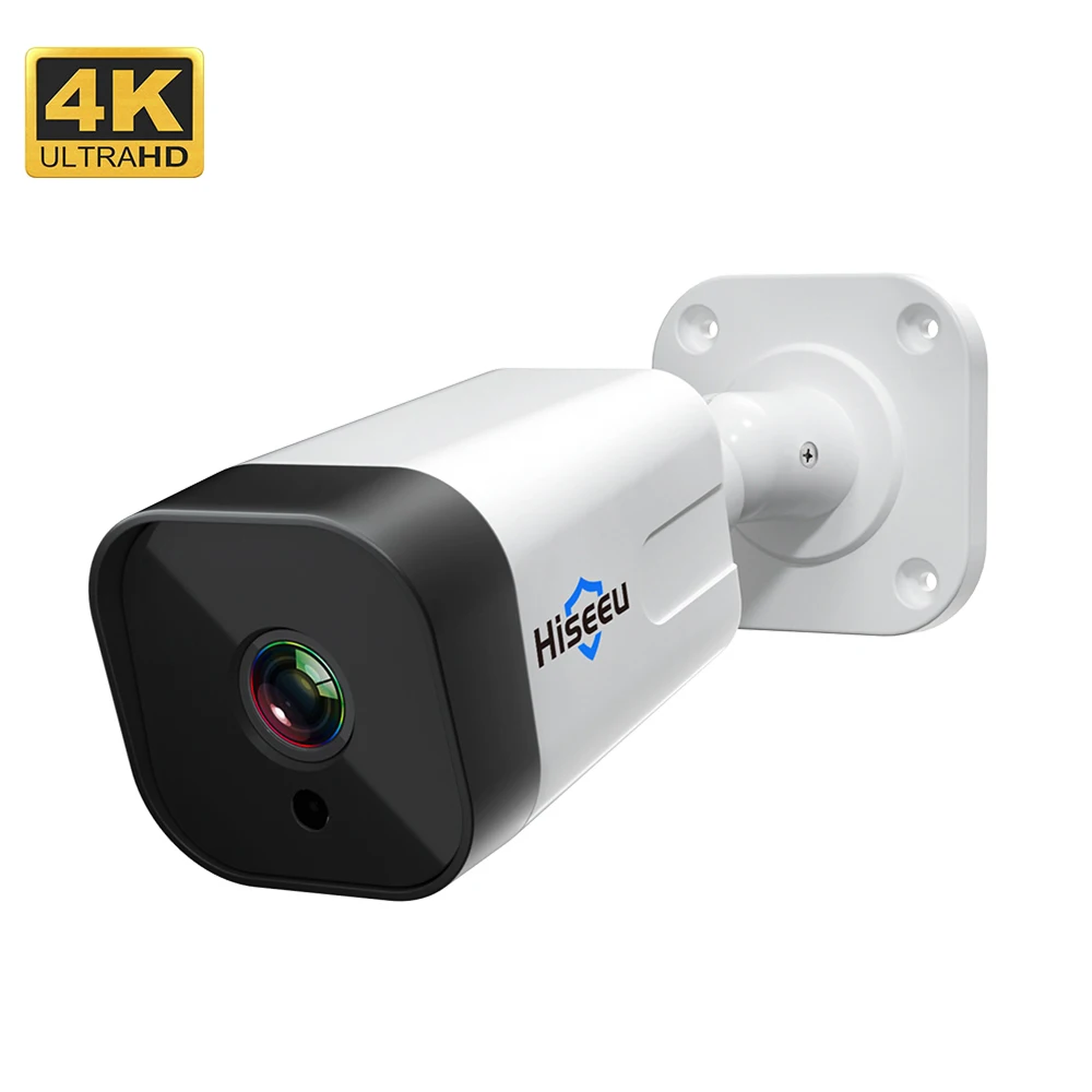 Hiseeu цилиндрическая Ip-камера Poe водонепроницаемая IP66 домашнее видео H.265 совместимая с системами видеонаблюдения Hikvi