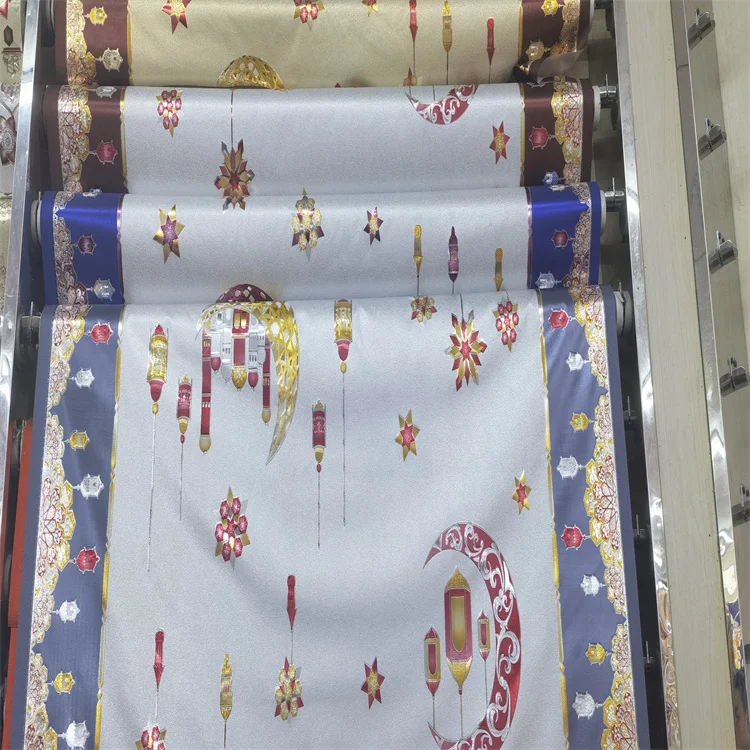 Цветочная Золотая тисненая скатерть из ПВХ с дизайном Рамадан