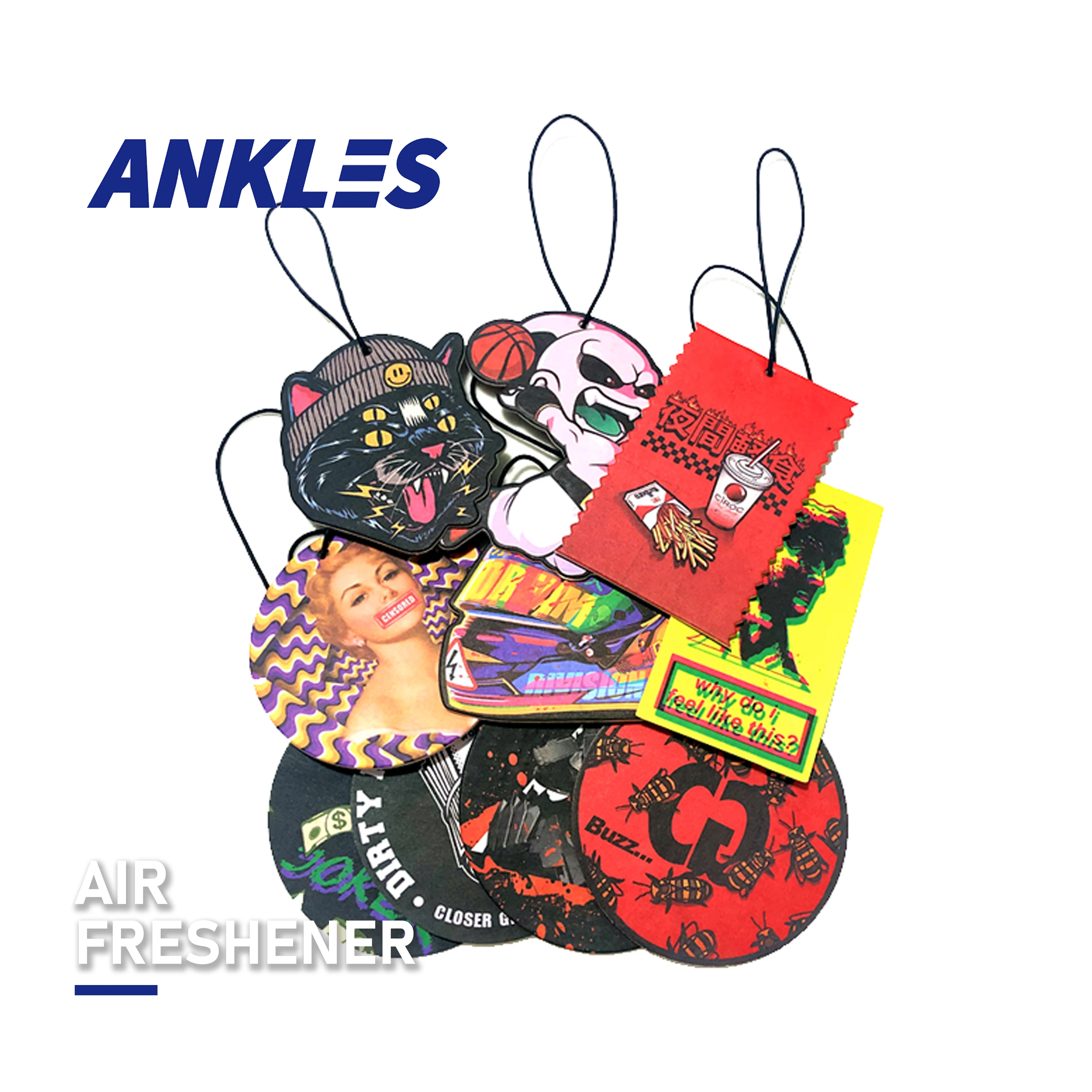 ANKLES wholesale car air freshener rap record scents deodorant custom logo car air freshener (1600536377827)