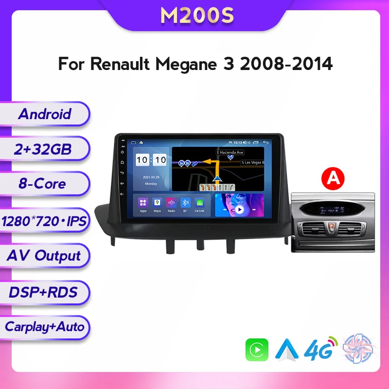  MEKEDE Android 11 8core IPS DSP автомобильный радиоприемник DVD для Renault Megane 3 2008-2014 4 + 64/6 128G GPS Видео Мультимедиа Carplay