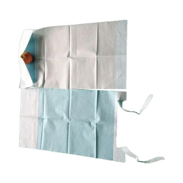 Factory Waterproof Disposable Paper Dental Aprons with a Pocket
