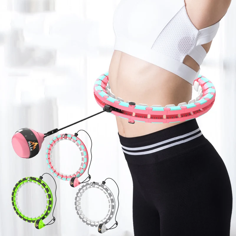 Smart hula- hoop lose weight exercise detachable portable sports circle digital hula ring hoops weighted