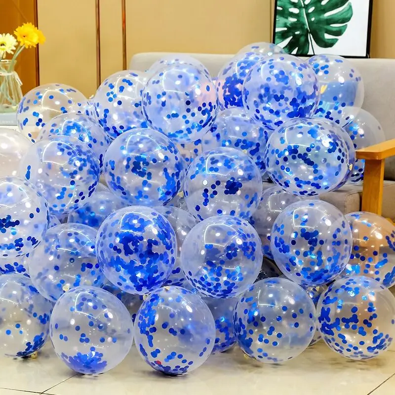 12 inch latex balloon Wedding decoration birthday party decoration paper sequin balloon stuff golden bubble confetti balloon