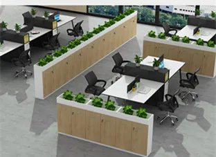 Офисный цветочный слот файл Файл Низкий шкаф деревянный комбинированный стол мастерская разделительная полоса пол шкафчик для персонала