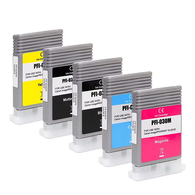 Compatible Ink Cartridge PFI030 Replacement for Canon ImagePrograf TA-20 TA-30 Printer