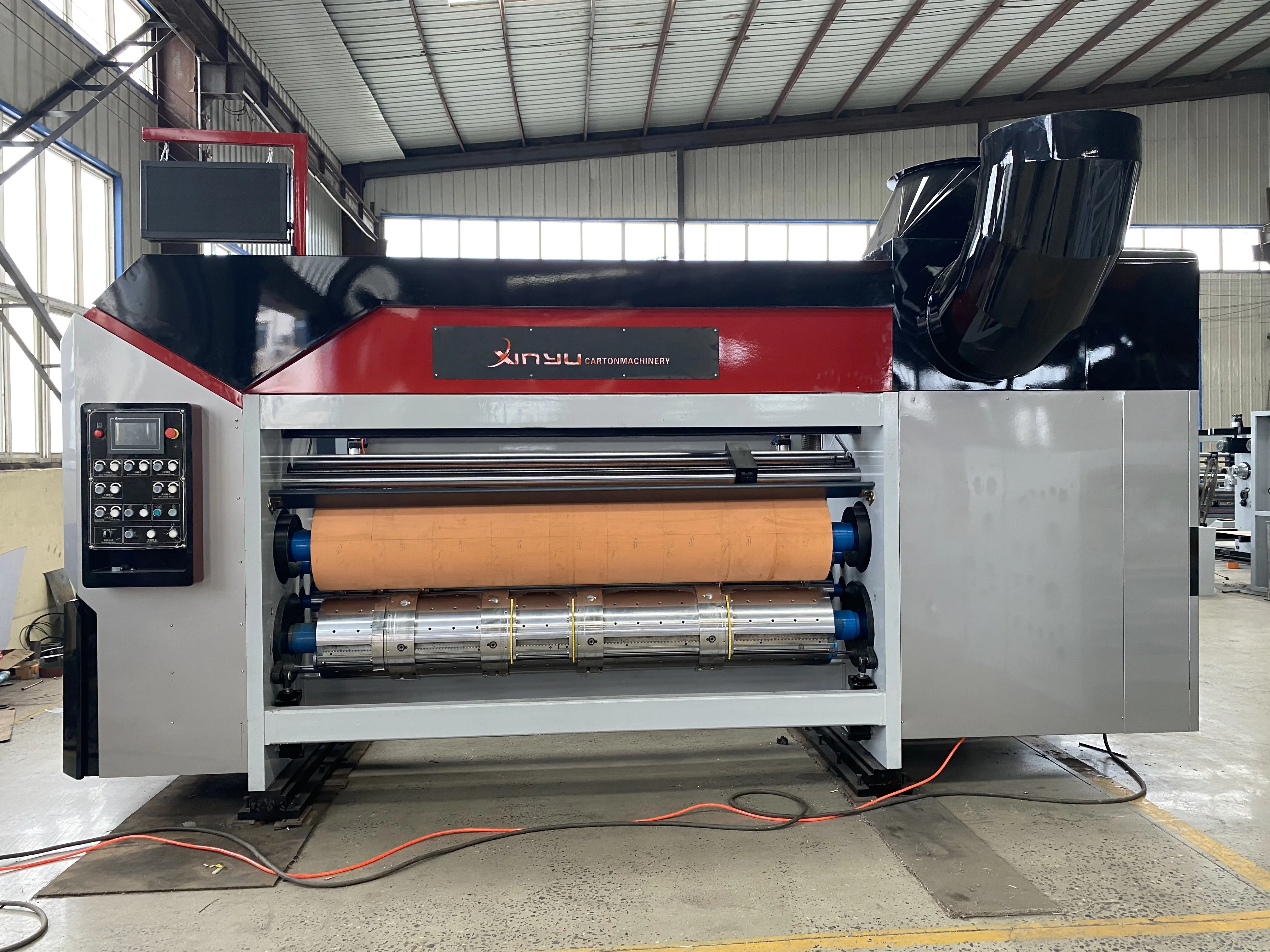 Automatic high speed 4 color corrugated paperboard printing slotting die-cutting machine