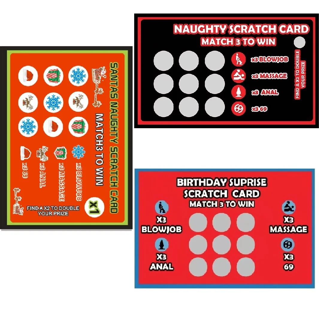 Christmas Scratch Card Naughty Gift for Him Naughty Scratch Card Sex Adult Scratch Card