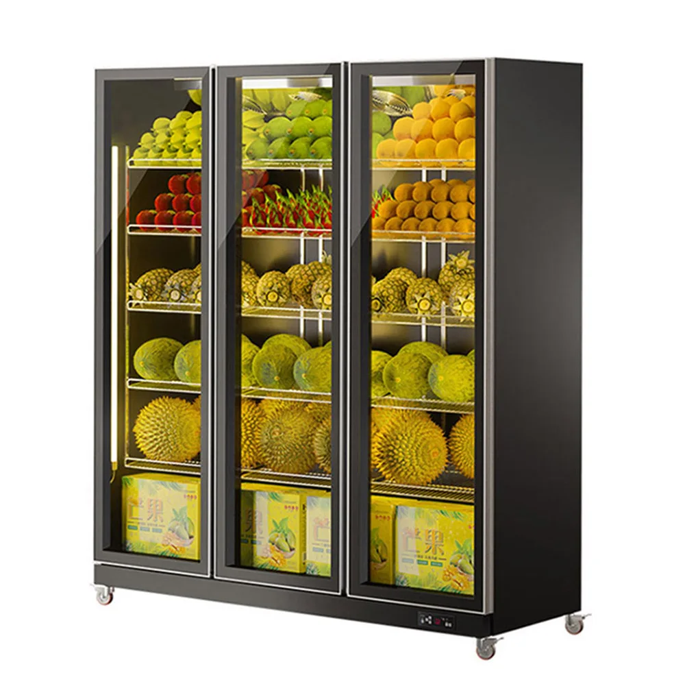 Wholesale Commercial Refrigeration Equipment Display Glass Door Wine Freezer Supermarket Beverage Stand Refrigerator