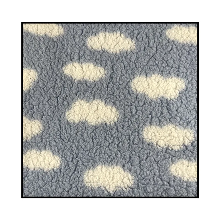 Толстая флисовая ткань с катионным принтом