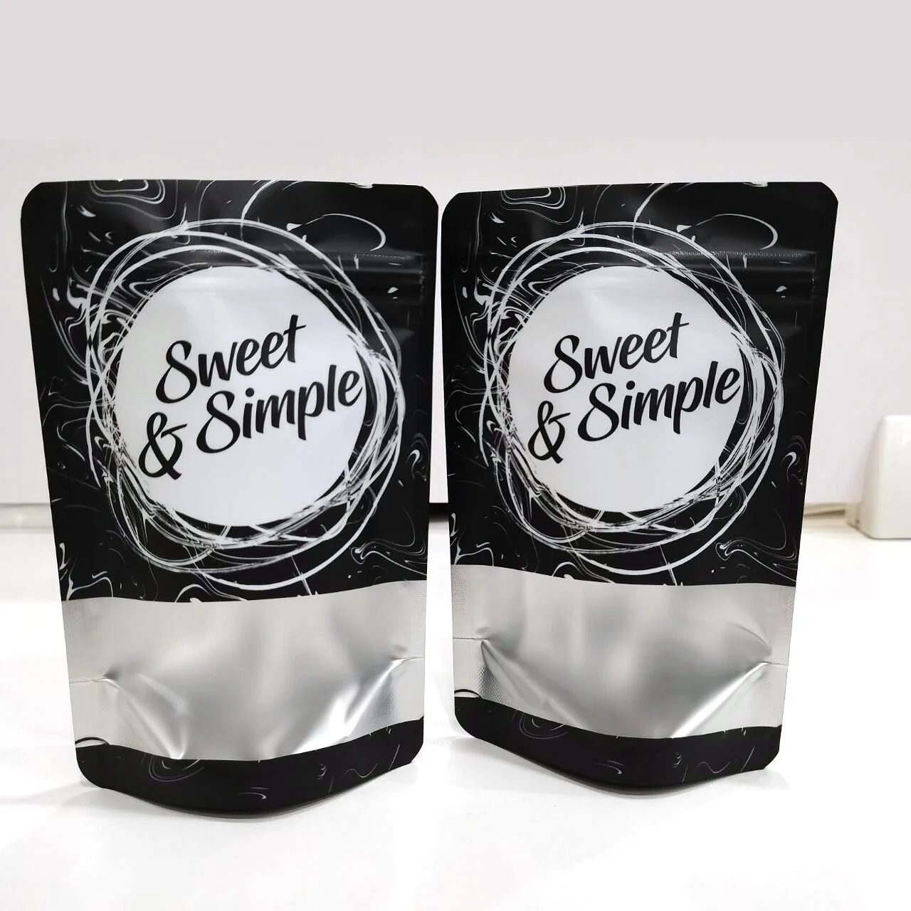 Custom Mylar Resealable Plastic Zip Lock Stand Up Pouch For Underwear Packaging Bags With Clear Window