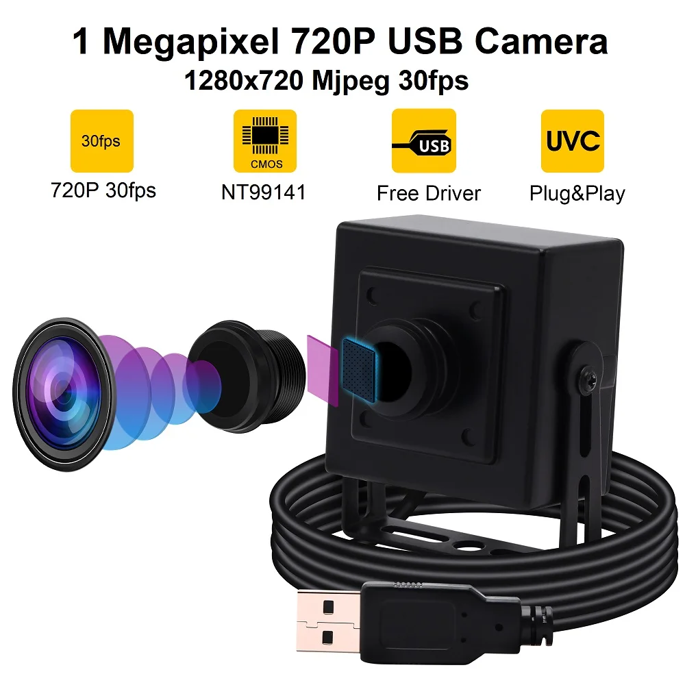  1mp MJPEG широкоугольный объектив рыбий глаз 170 градусов USB Бесплатный драйвер plug and play