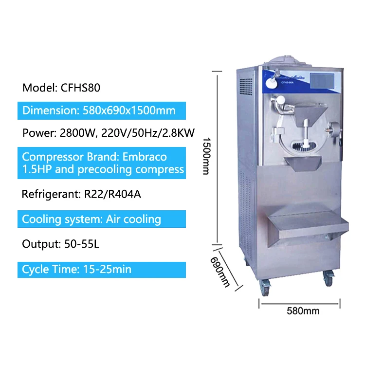 China Factory Direct Gelato Machine Hard Ice Cream Machine Professional