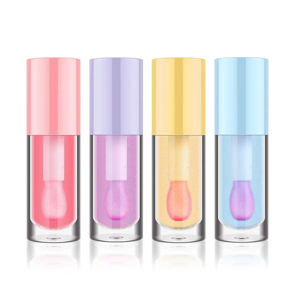 Colorful macaron color tube beauty product wholesale manufacturer cosmetics lip gloss containers lip oil  plumping lip oil