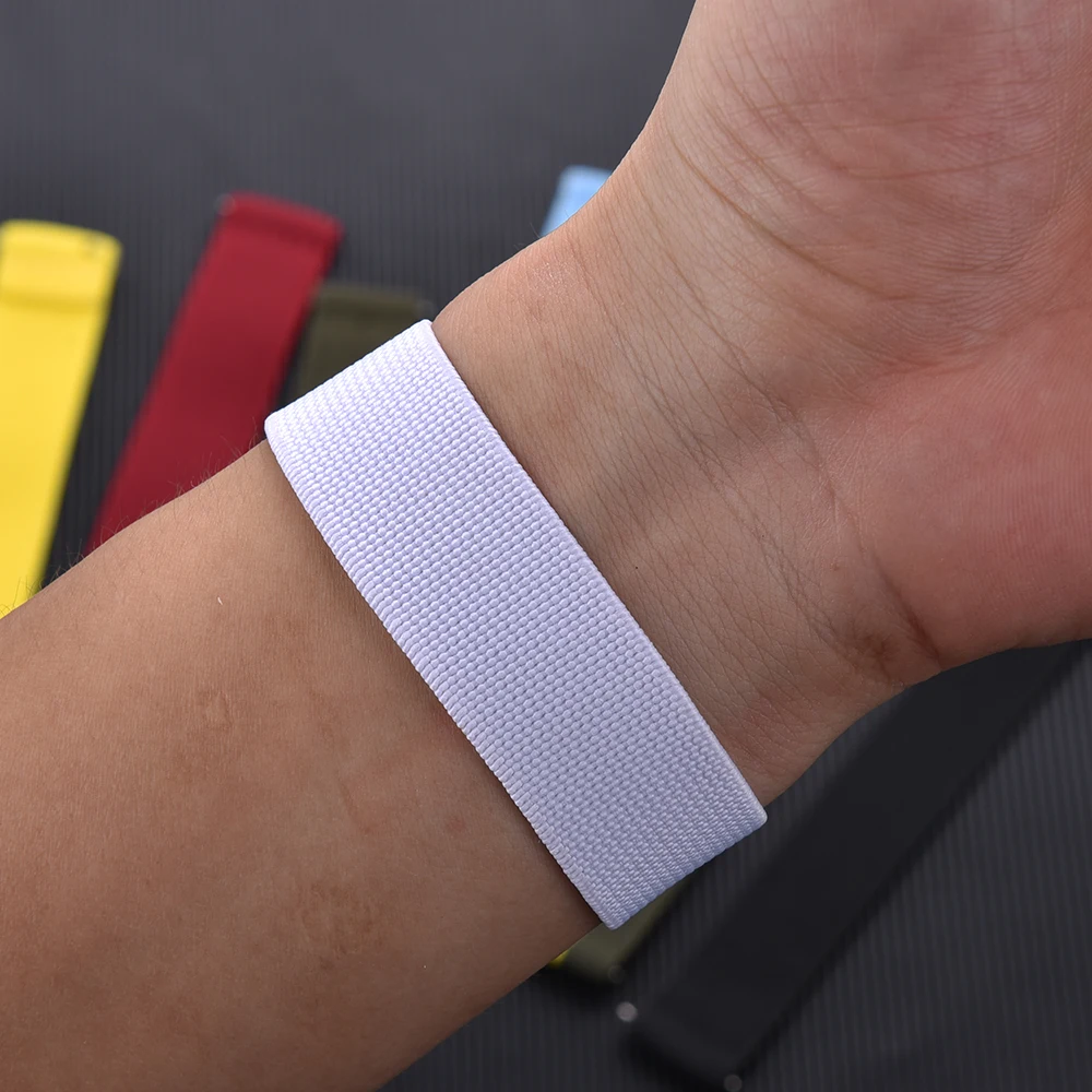 JUELONG 18/19/20/21/22mm Quick Release Nylon Watch Band Sport Loop Elastic Fabric Watch Strap XS/S/M/L