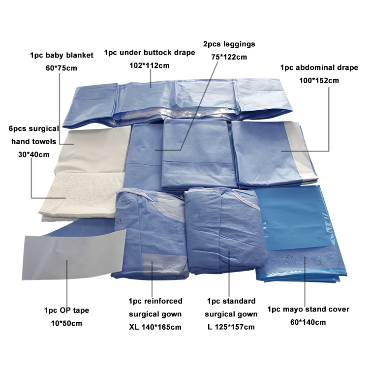 Hospital Single Use Sterile Vaginal Delivery Pack Birthing Procedure Medical Drape Surgical Pack