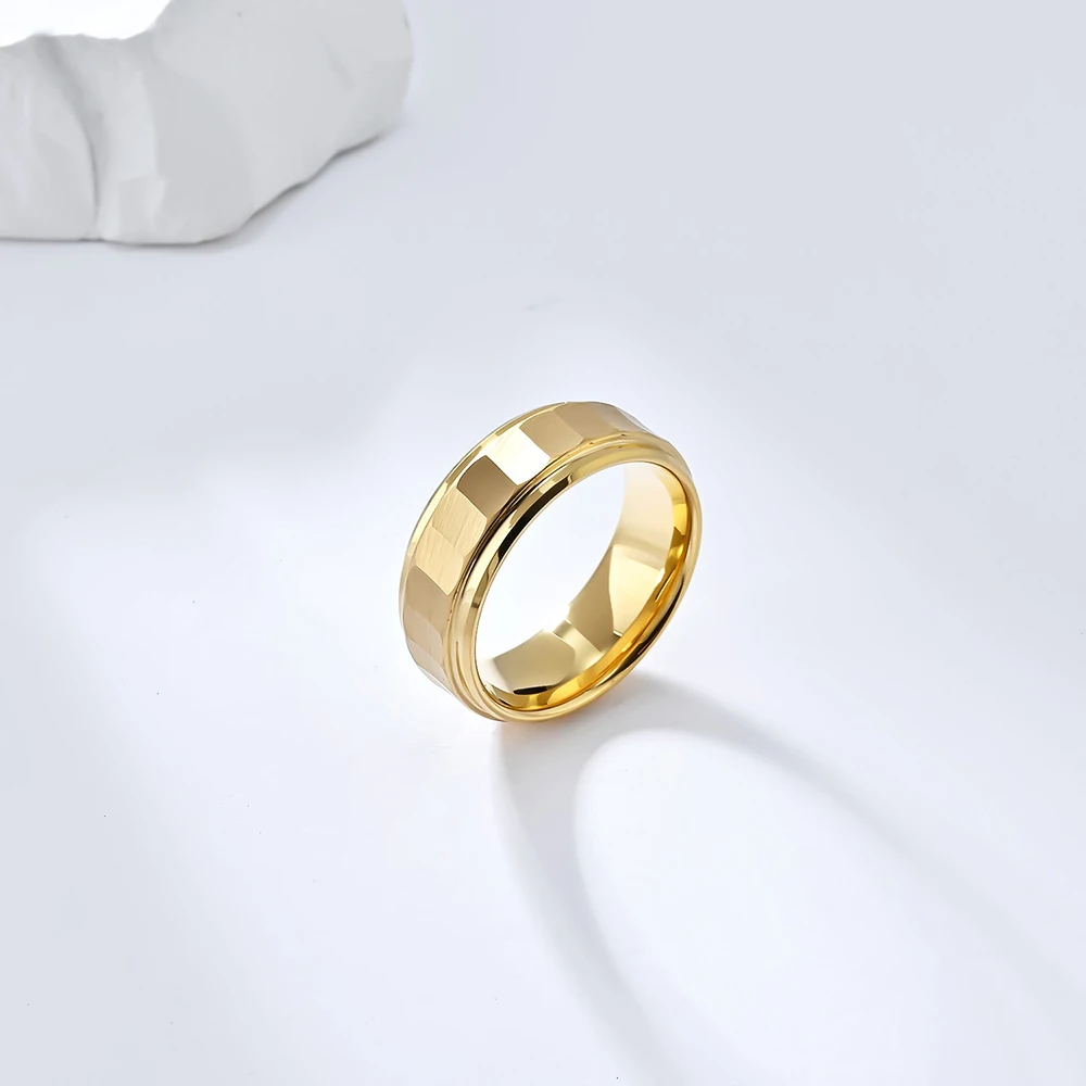 Minimalist Jewelry Luxury 8mm Black Tungsten Ring For Men Never Fade