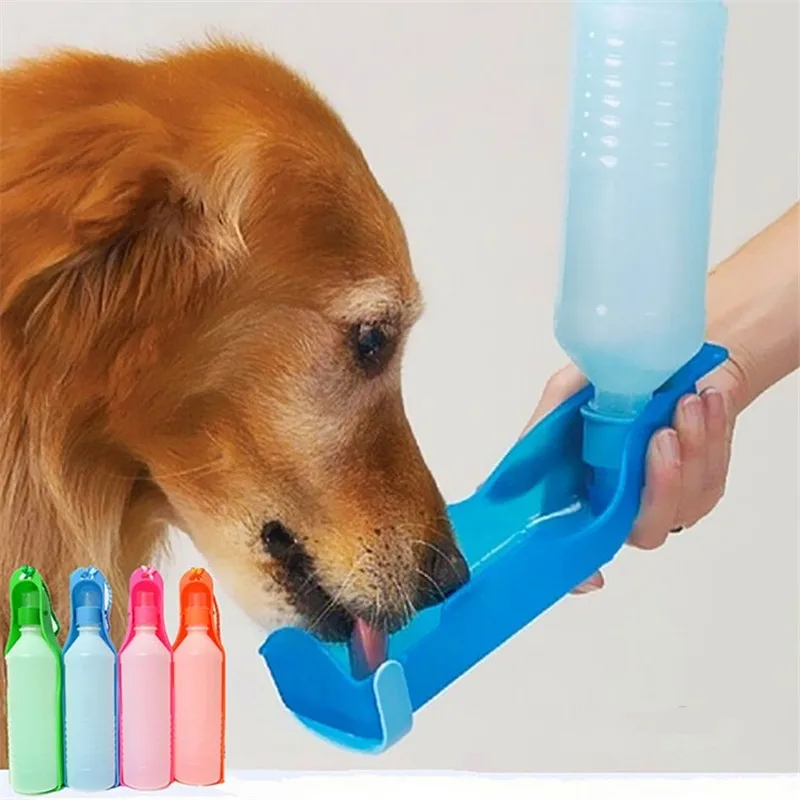 
250ML/500ML Outdoor Portable Pet Dog Water Bottles Foldable Tank Drinking Design Travelling Bowl Feeding Dispenser 