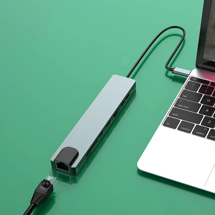  USB-концентратор 8 в 1 с USB 3 типа C на 4K HD Ml USB-C адаптер для MacBook