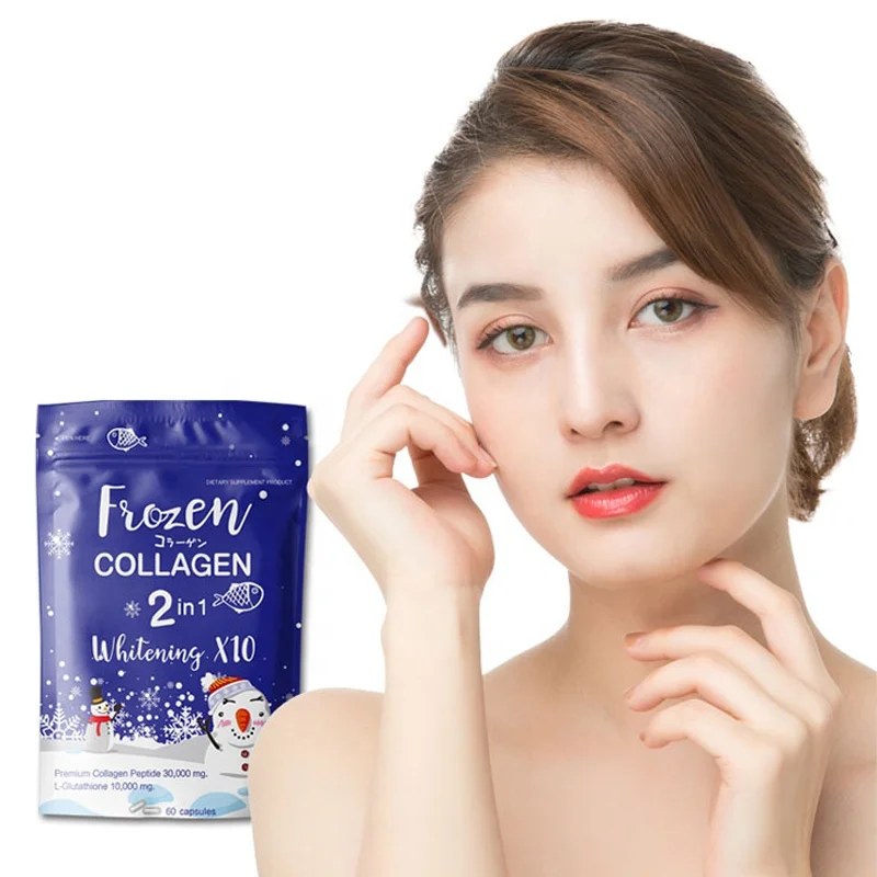 Factory customized frozen collagen peptide two-in-one  vitamins fruits whitening and hydrating antioxidant collagen capsule