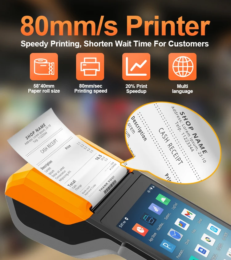 Mobile Ticket Printer NFC Payment Electronic Bus Ticketing Machine POS Hardware R330 Plus
