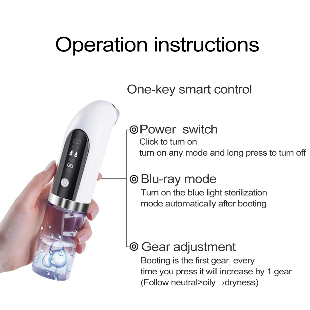 2023top selling facial pore skin cleansing acne beauty tool kit  blackhead remover vacuum