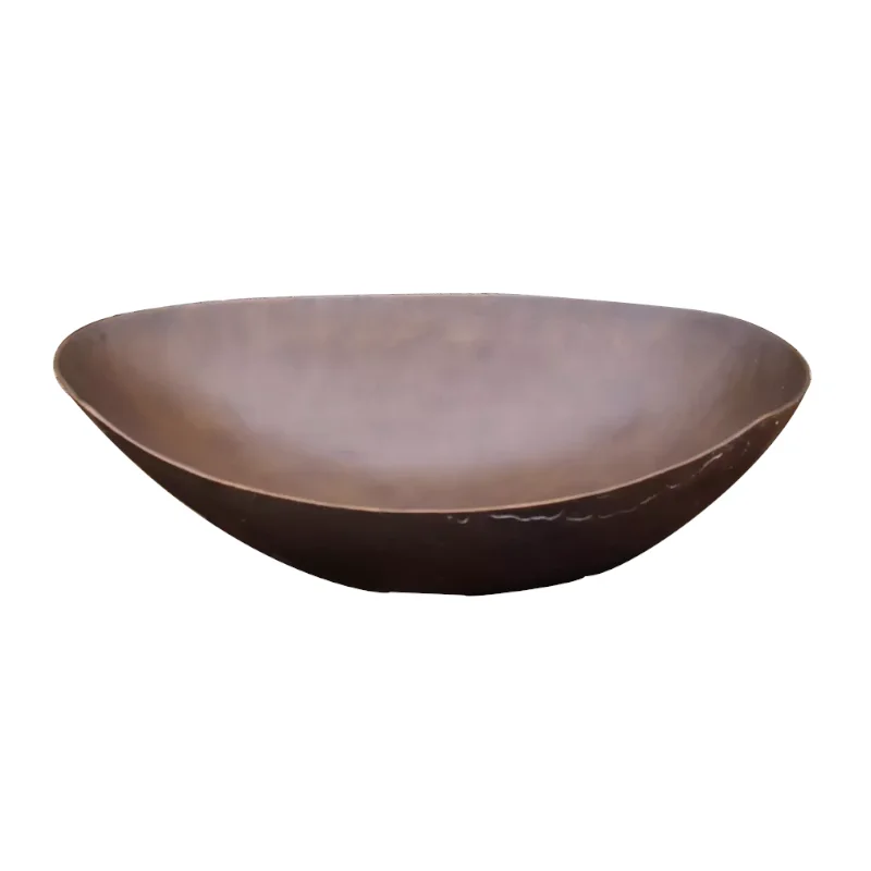 The handmade light coffee color vessel basin sink / bronze casting sink with special shape design