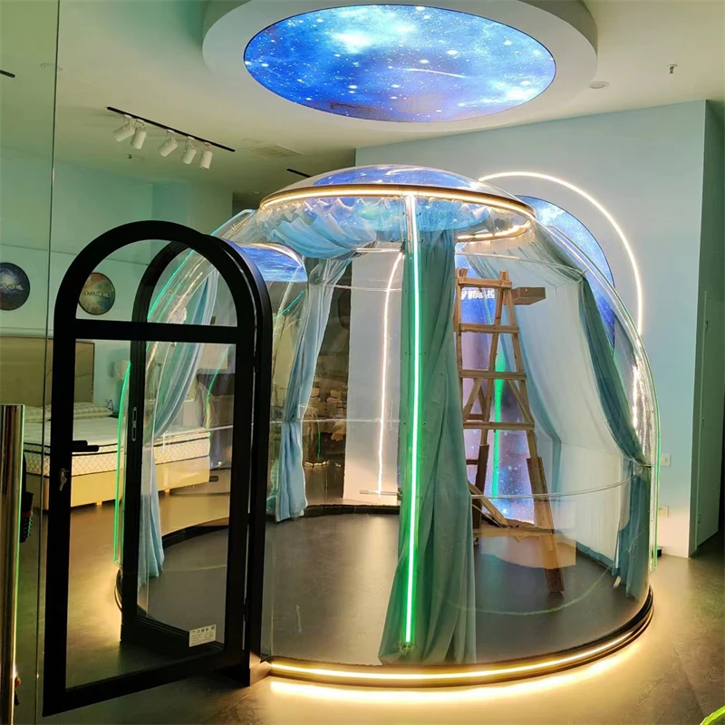 Full House Newest Clear Houses Waterproof Hotel Pc Bubble Waterproof Exhibition Tents Transparent Dome House