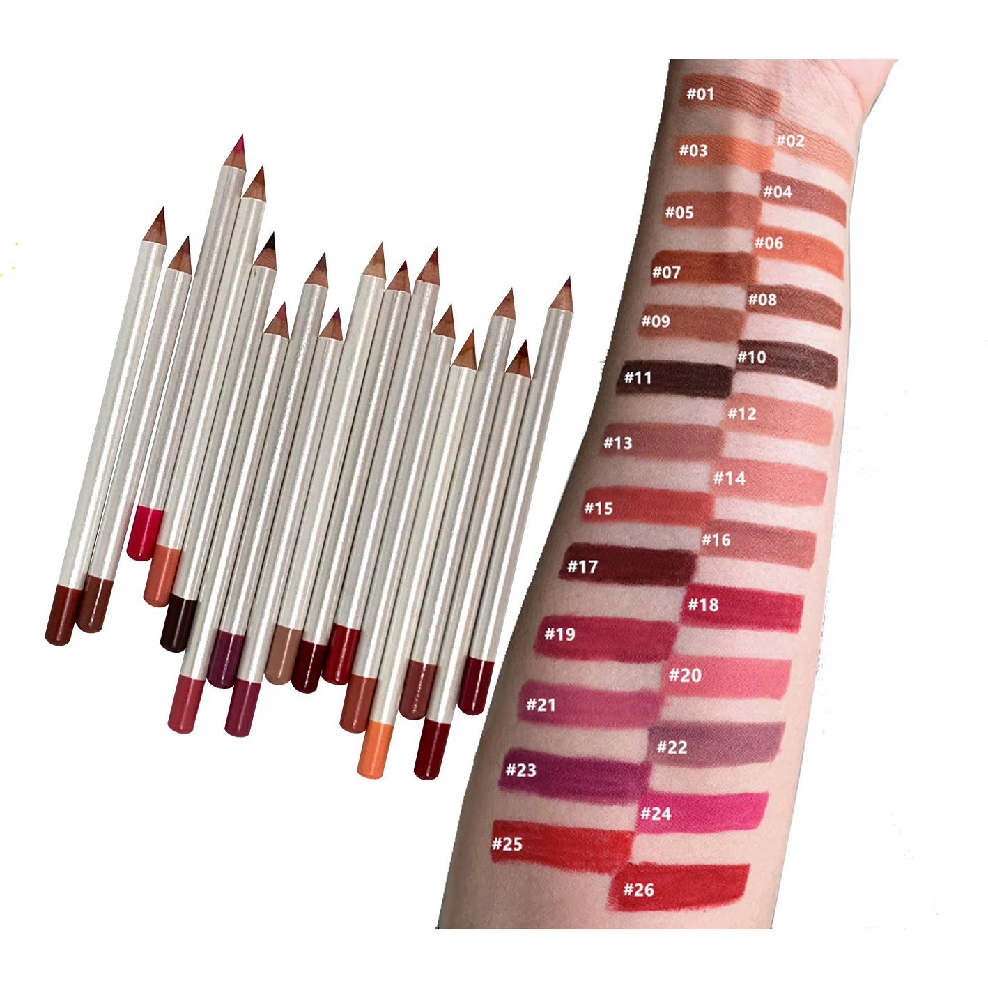Low moq wholesale custom logo OEM lip liner pencil vendor high quality private label lip liner