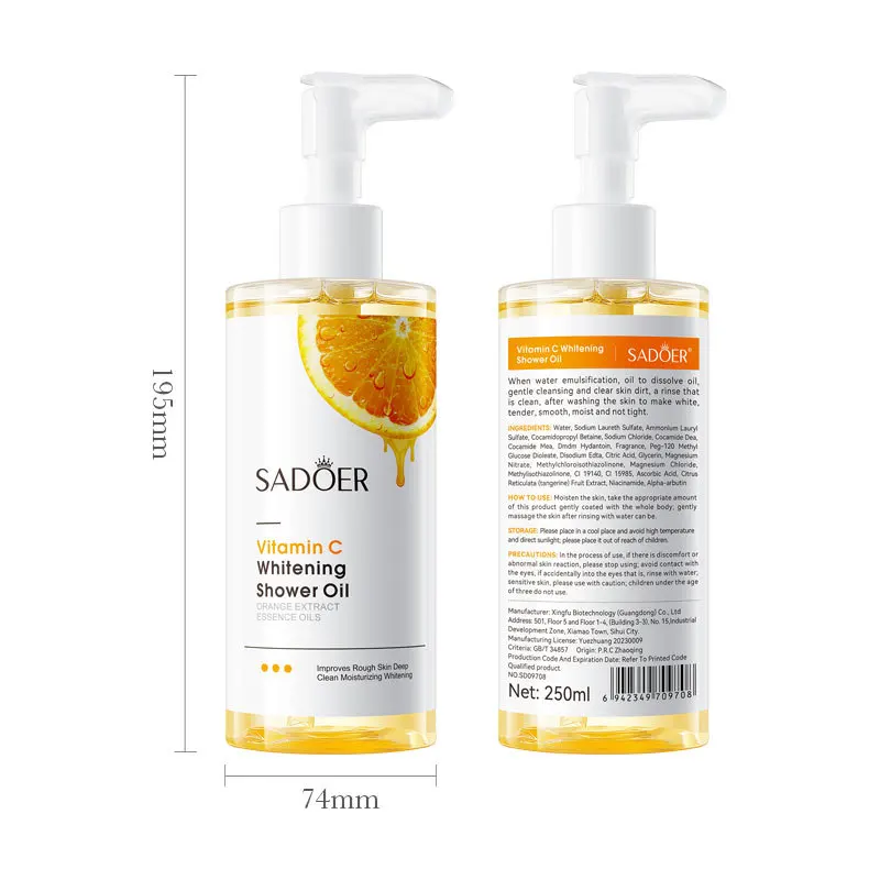 Vitamin C Whitening, Moisturizing, Anti drying and Crack Deep Cleansing Body Bath Liquid