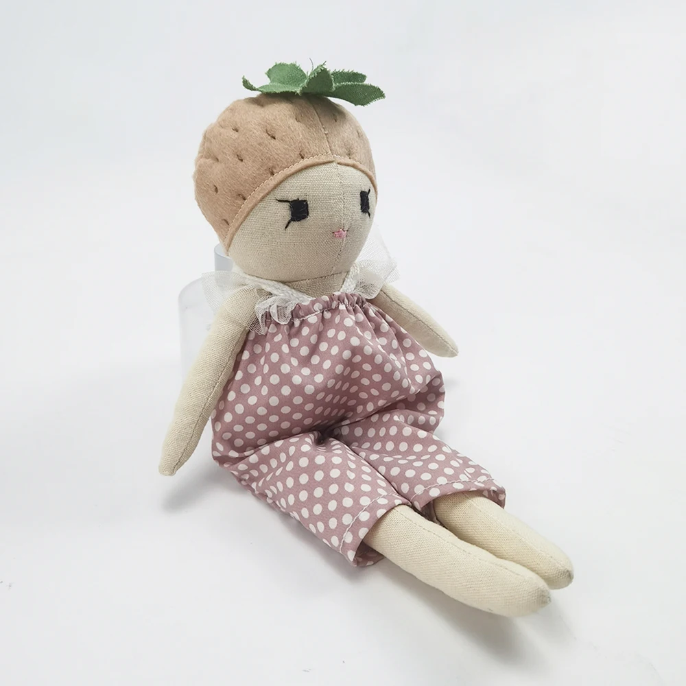 new Barbara doll cuddle toy kids comforter toy sweet strawberry girl doll sleeping mate angel fairy toy
