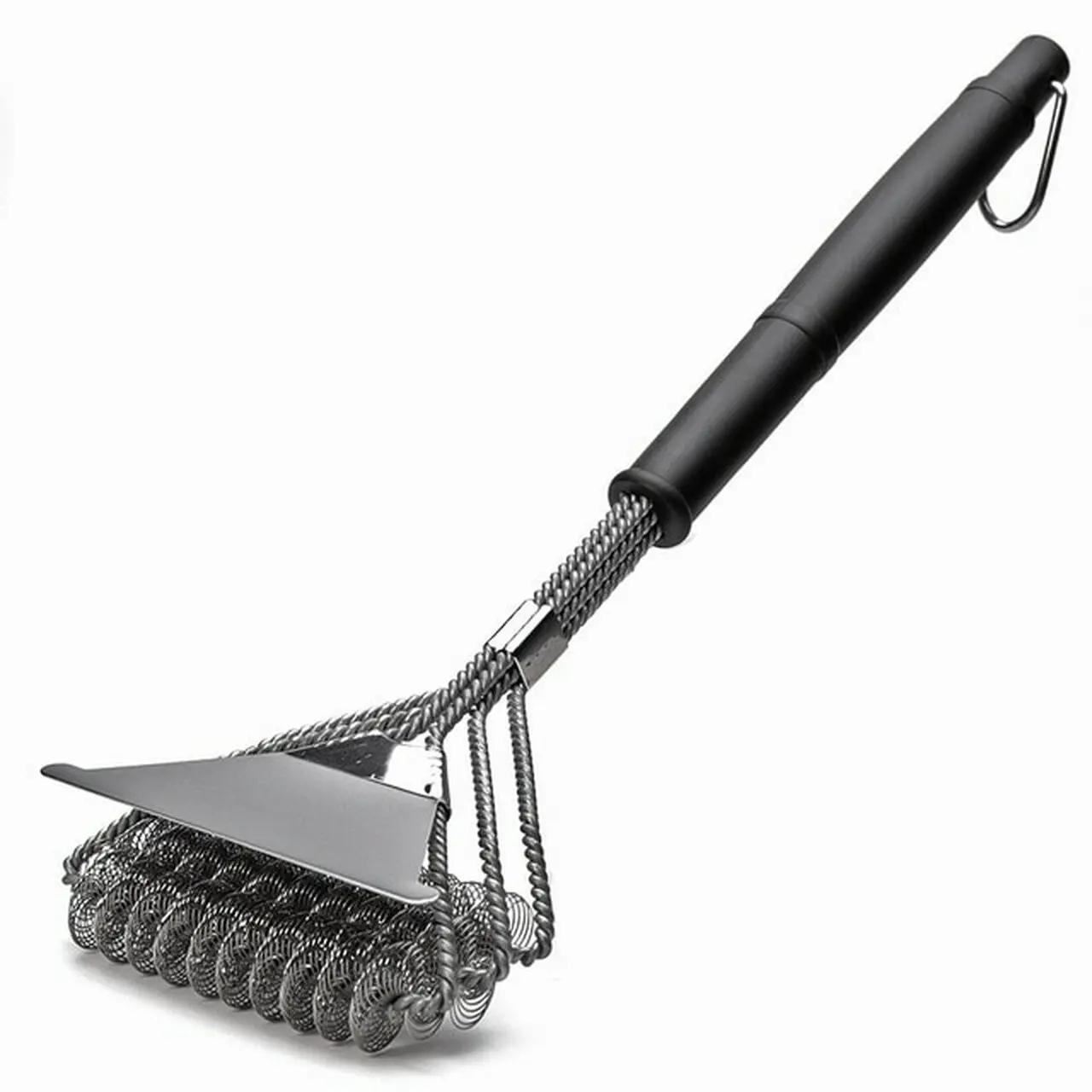 OEM supplied Stainless Steel bristle free grill Brush and scraper for bbq cleaning