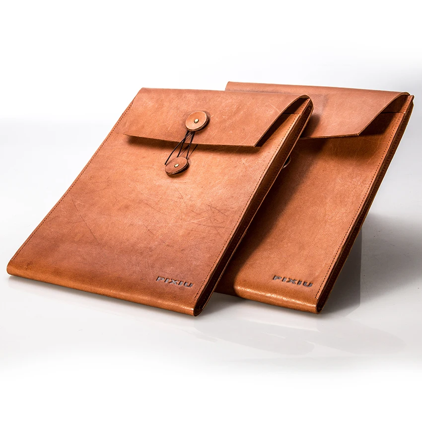 Factory custom real cow leather folder wholesale A4 leather file bag file bag