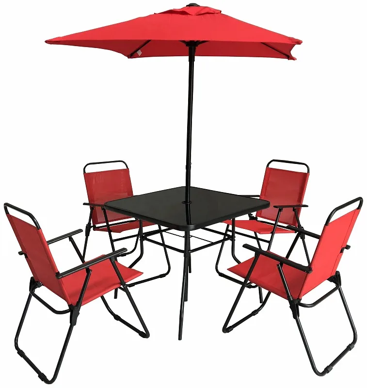 
Outdoor Luxury Dining Table And Chair Leisure Garden Furniture Set With Umbrella 