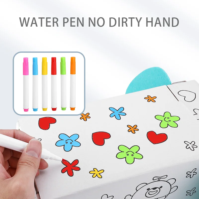 Цветная картонная Интерактивная Развивающая игрушка «сделай сам» для строительства и живописи 3D рисования вручную