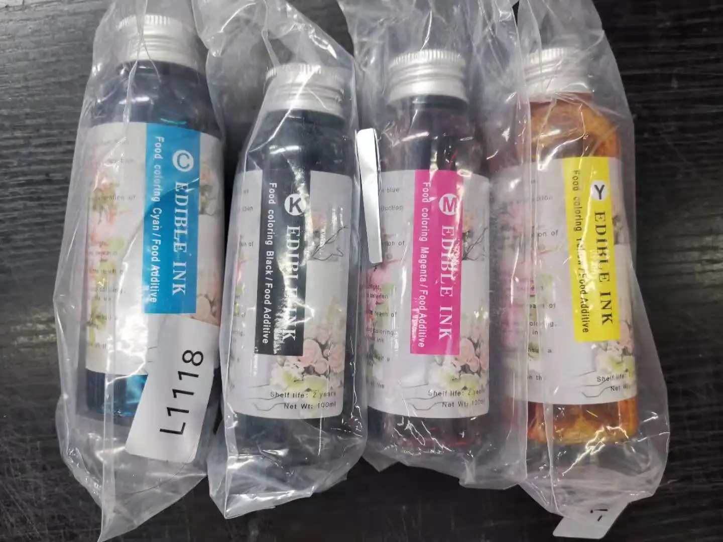 Съедобные чернила CMYK 100 мл/пищевой принтер для бутылок