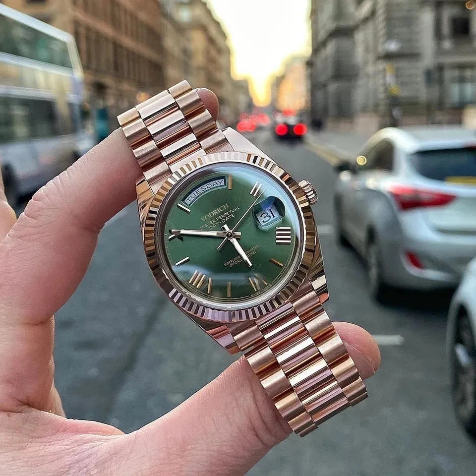 Famous Branded Luxury Designer Logo Stainless Steel Case Mechanical Automatic Luxury Watch for Men