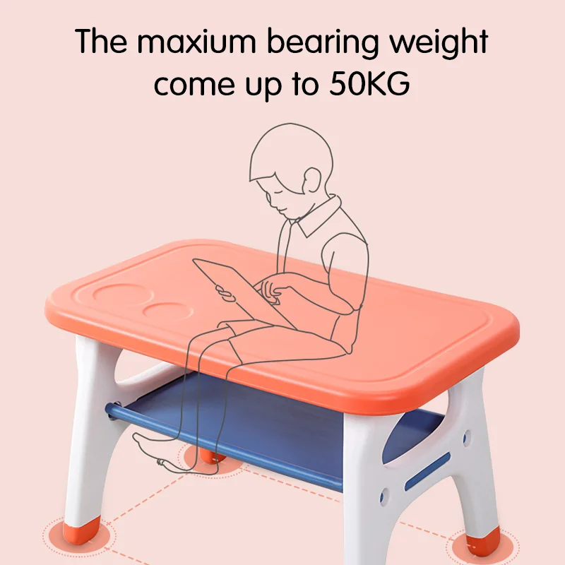 Baby foldable plastic activities ergonomic homework desk nordic children furniture study tables and chair sets for kids bedroom