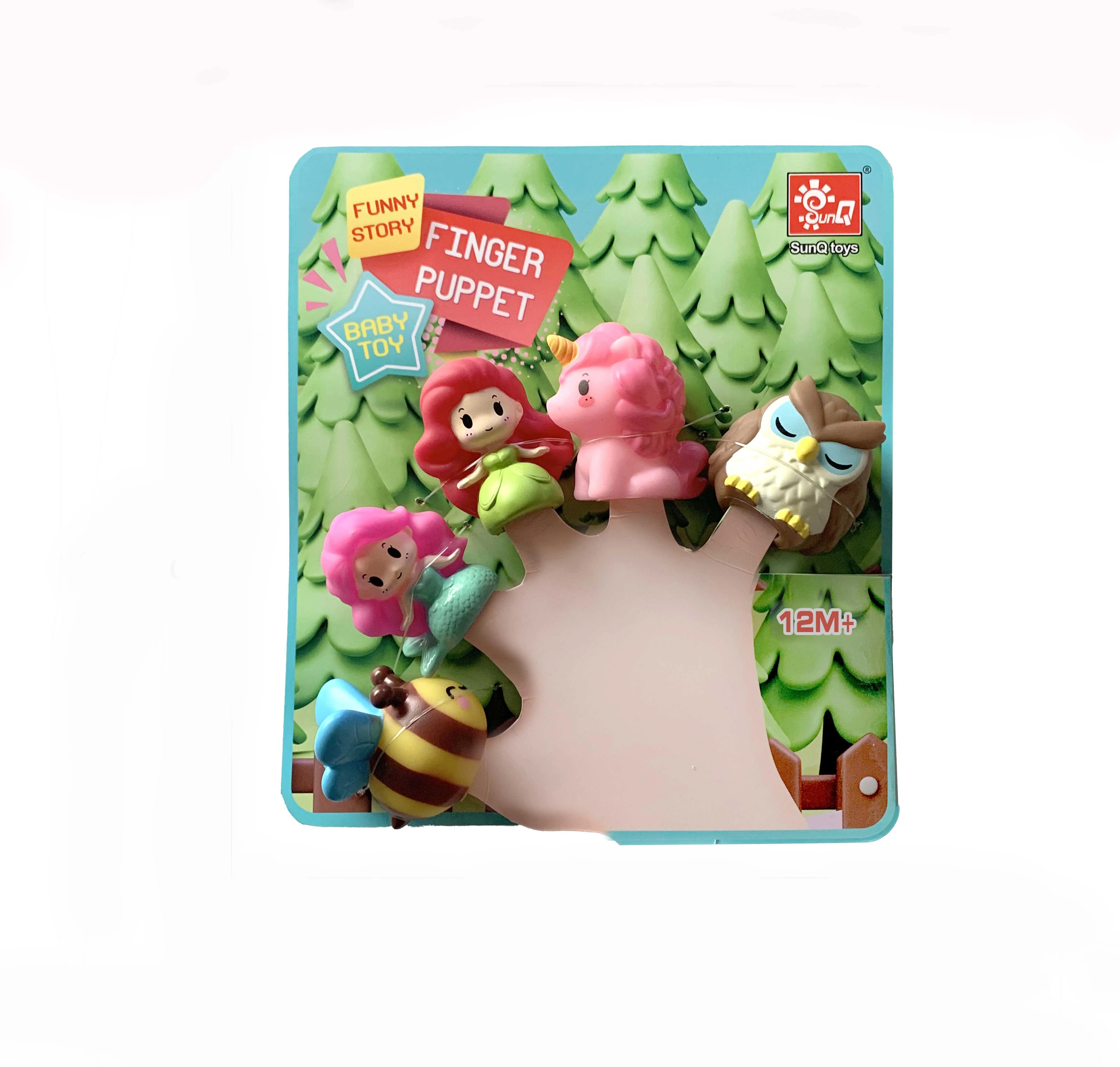 2024 Popular Funny Christmas Halloween Educational Storytelling Interactive Soft Silica Finger Puppet Toys For Kids