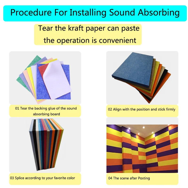 Hot Sale Colorful Acoustic Panels High Acoustic Performance Made of Polyester Fiber