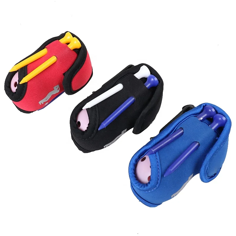 HOW TRUE Multicolor Portable Lightweight Storage Tee Ball Golf Bag Custom Logo Waterproof Neoprene Mini Golf Ball Bag For Unisex