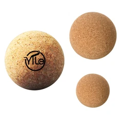 Custom high density laser logo large wooden cork yoga ball moq 1pcs
