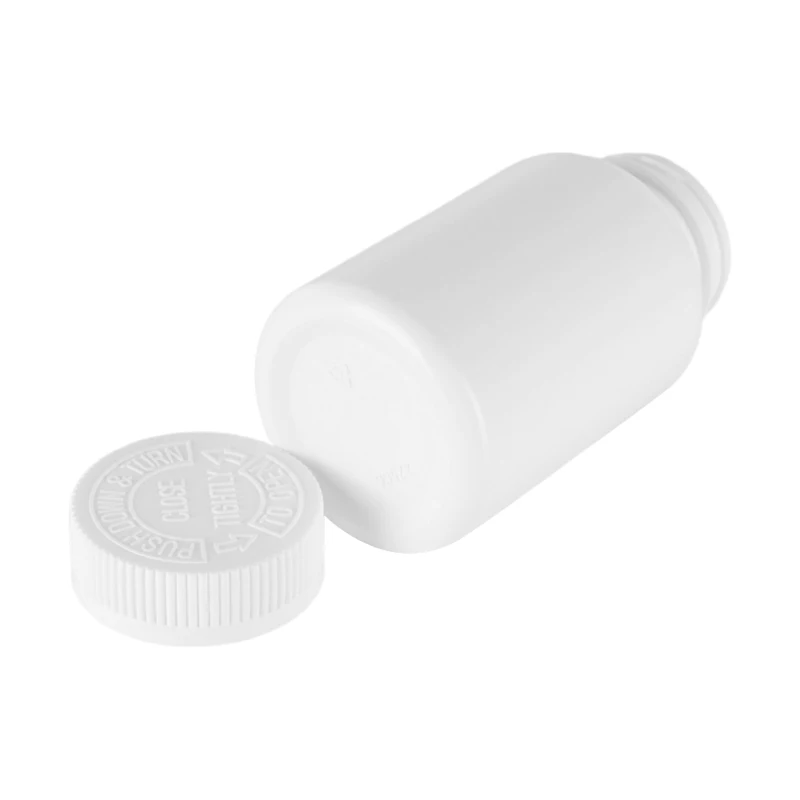 Empty white Pill Bottle Portable Plastic Powder Medicine Holder Tablet Container Case for Pharmacy Vitamins Drug 225ml