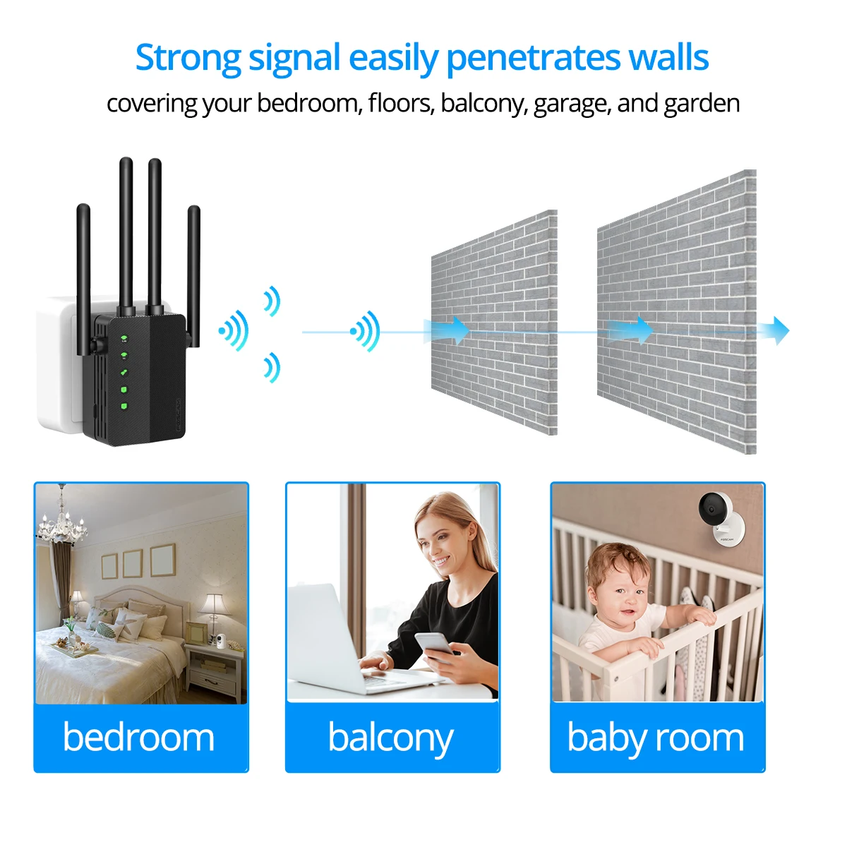 Foscam беспроводной wifi удлинитель duan band 1200mps ranger